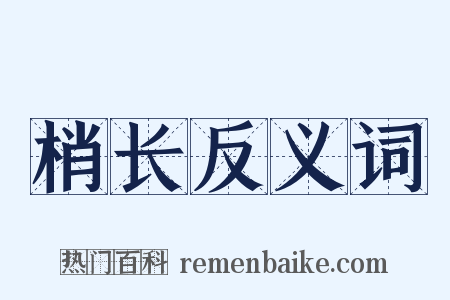 梢长反义词是什么意思的图片